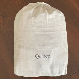 Quince European linen full/queen duvet set. Color sand. NWOT